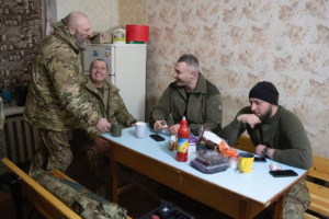 В. Кличко с воинами ВСУ